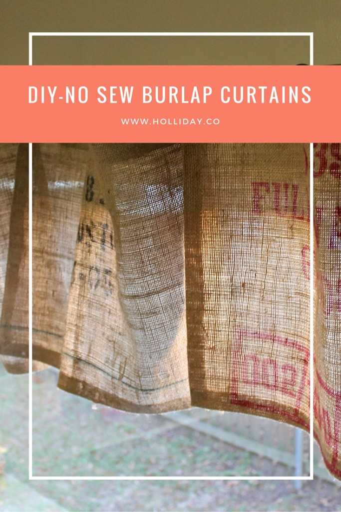 diy no sew burlap curtains, diy - no sew burlap curtains