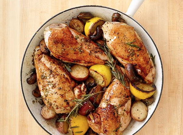 skillet rosemary chicken, chicken recipe, meal planning