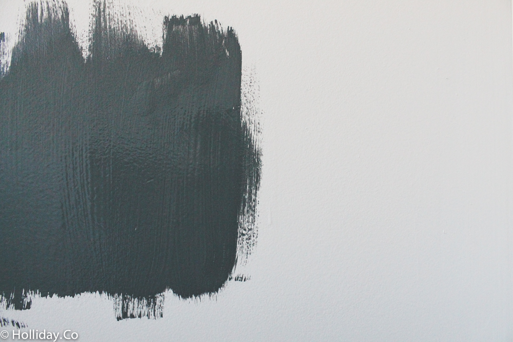 upstairs bathroom wall - iron ore