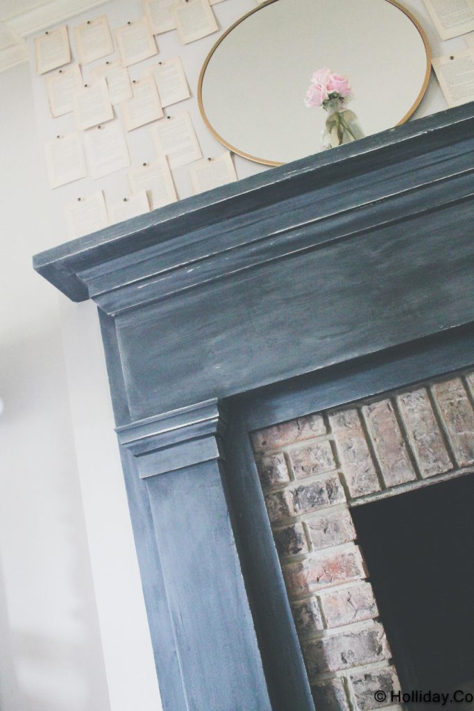 graphite painted fireplace-8, we painted the fireplace, annie sloan chalk paint graphite, annie sloan chalk paint, ascp, painted fireplace, graphite painted fireplace