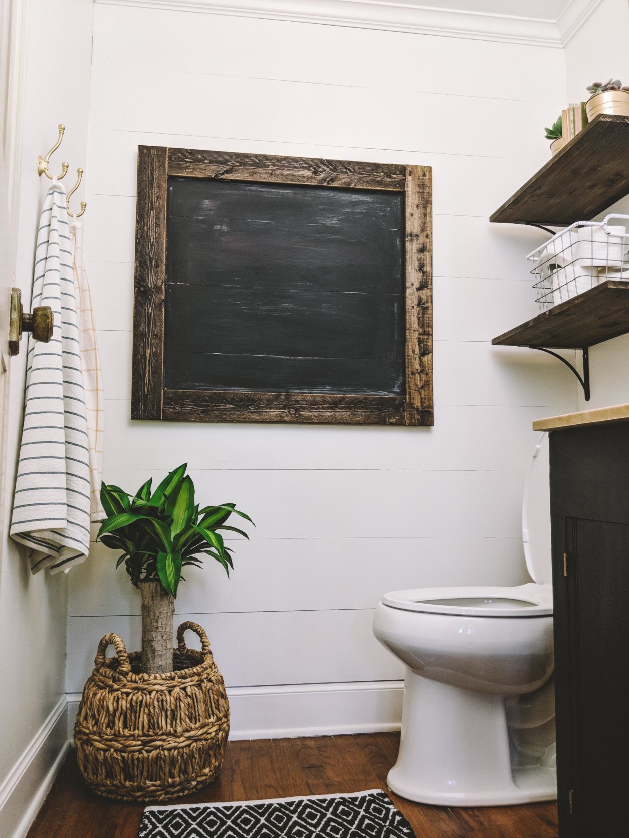 Budget Powder Room Makeover Crystal Holliday with The Holliday Collective