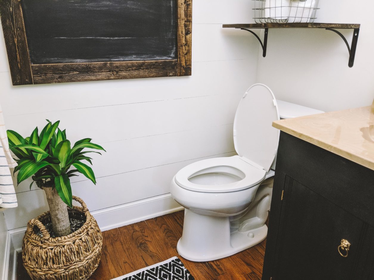 Budget Powder Room Makeover Crystal Holliday with The Holliday Collective
