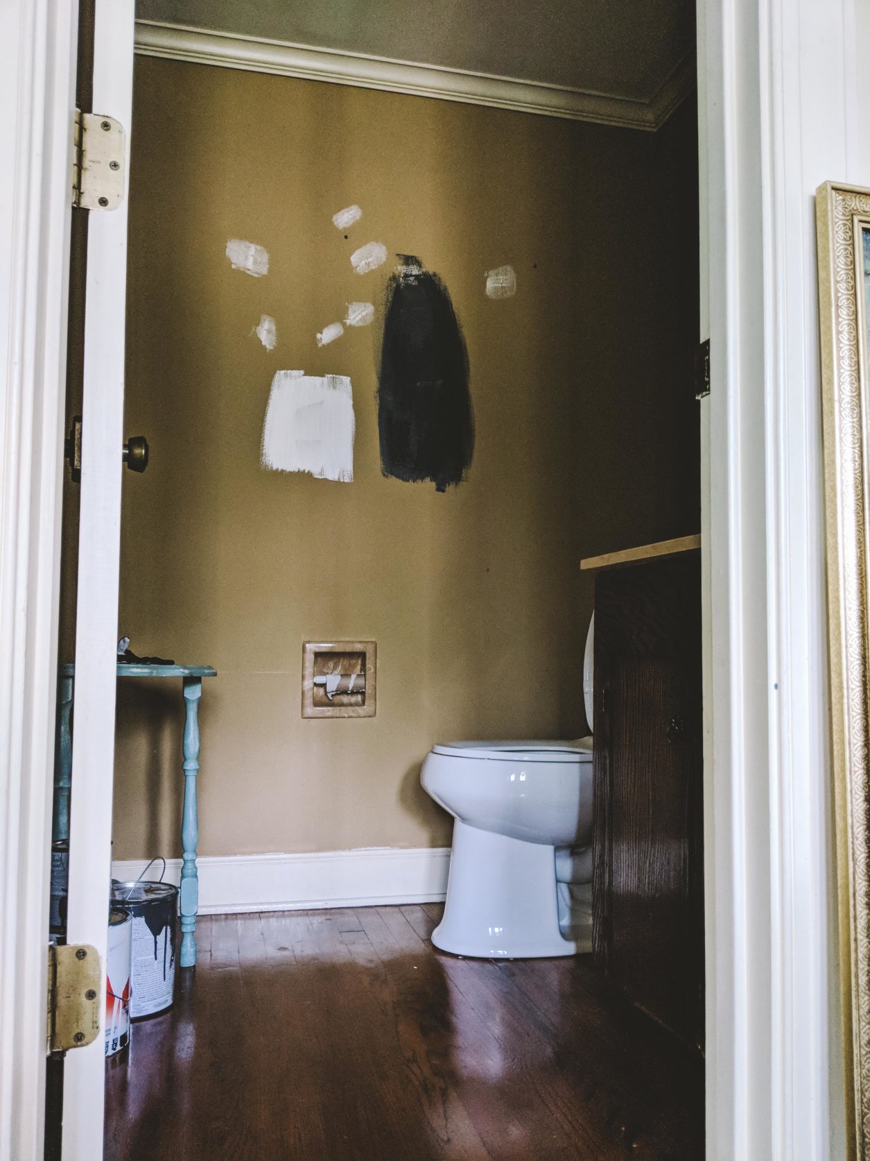 Budget Powder Room Makeover Crystal Holliday with The Holliday Collective